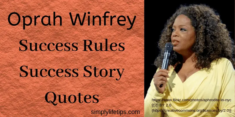 Oprah Winfrey Success Rules Success Story Quotes