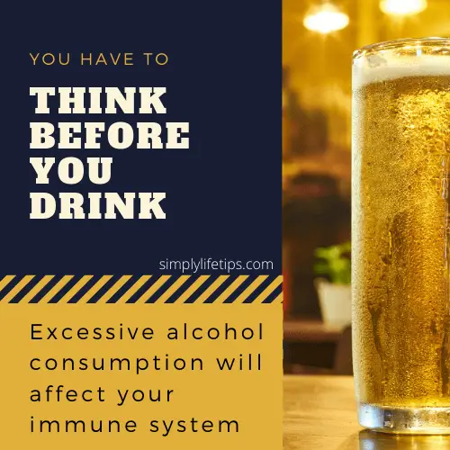 alcohol consumption immunity immune system