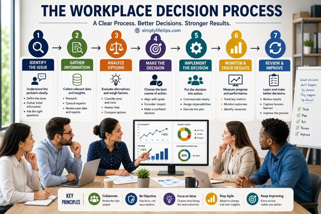 Successful Decision Making In The Workplace 9 Team following a structured workplace decision process to analyze problems, evaluate options, implement solutions, and review results.