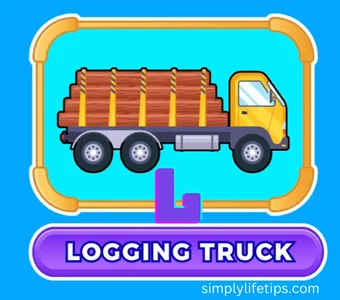 Vehicle Names And Sounds A To Z - Alphabet For Kids 14 Logging Truck