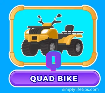 Vehicle Names And Sounds A To Z - Alphabet For Kids 19 Quad Bike
