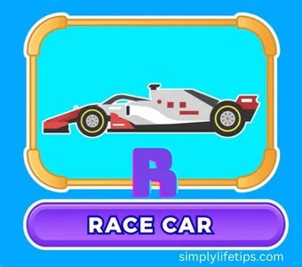 Vehicle Names And Sounds A To Z - Alphabet For Kids 20 Race Car