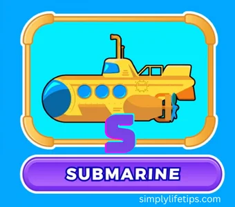 Vehicle Names And Sounds A To Z - Alphabet For Kids 21 Submarine