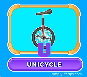 Vehicle Names And Sounds A To Z - Alphabet For Kids 23 Unicycle