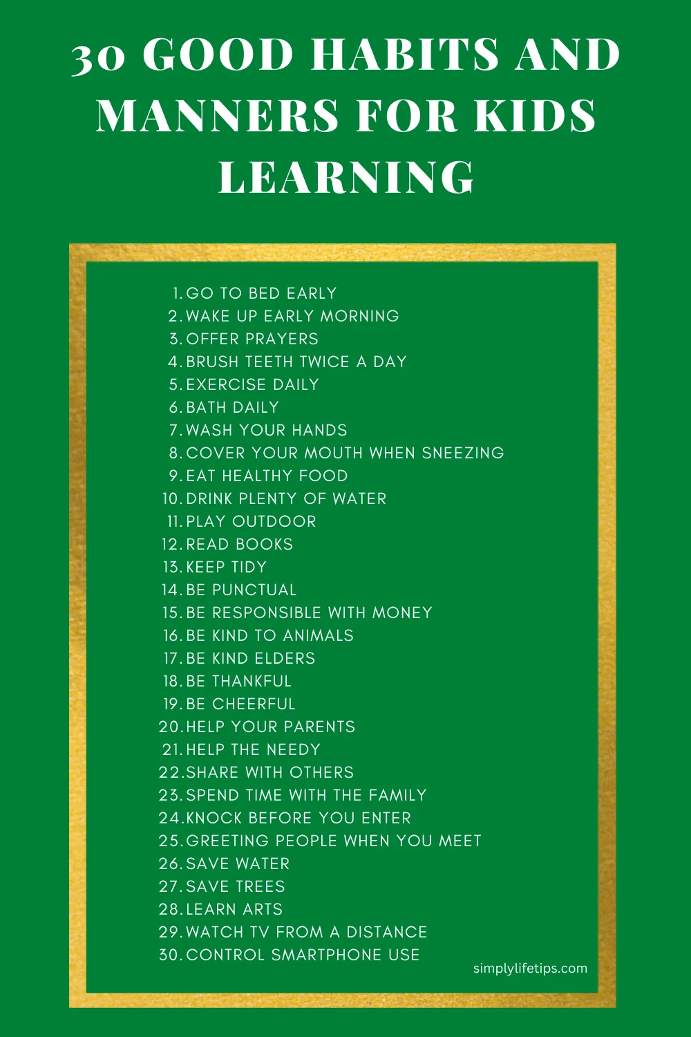 30 Good Habits And Manners For Kids Learning 3 30 Good Habits And Manners For Kids