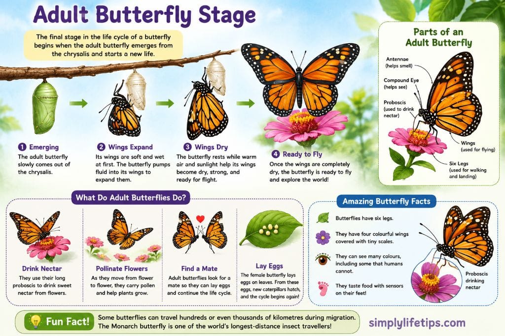 The Life Cycle Of A Butterfly: 4 Amazing Stages Explained 7 Adult butterfly stage
