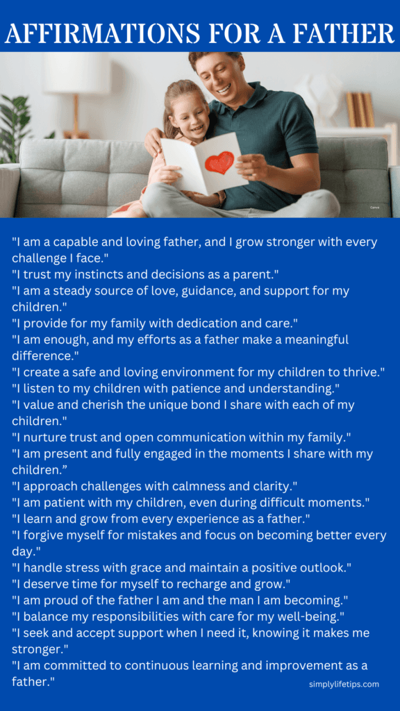 Affirmations For A Father: Nurturing Confidence And Strength In Parenthood 5 Top Affirmations For A Father