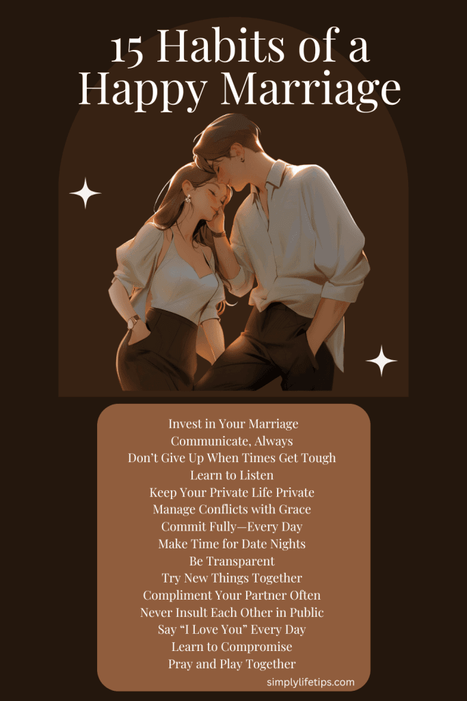15 Habits of a Happy Marriage: Build a Relationship That Lasts a Lifetime 3 15 Habits of a Happy Marriage