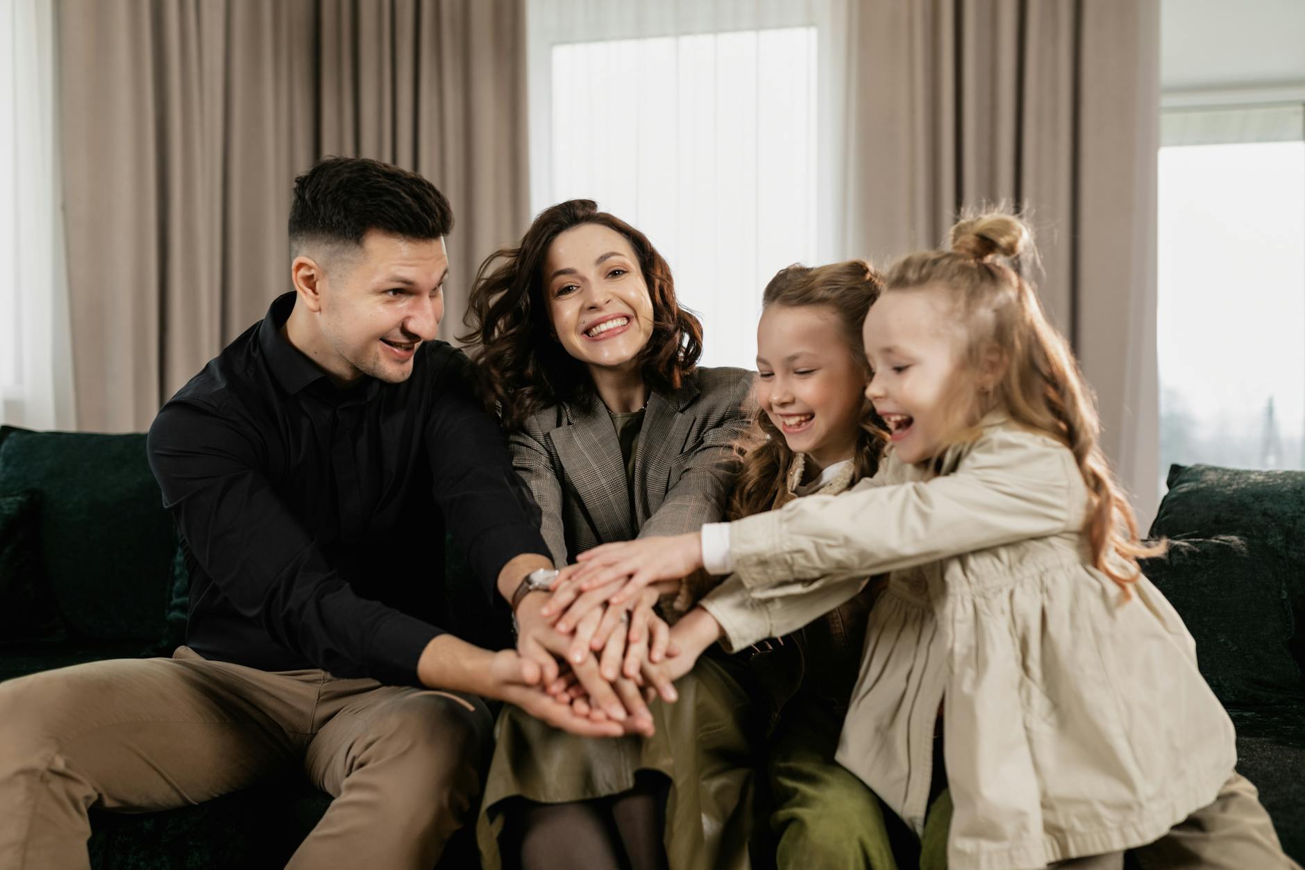 30 Powerful Ways to Show Gratitude to Parents 5 a happy family with their hands together