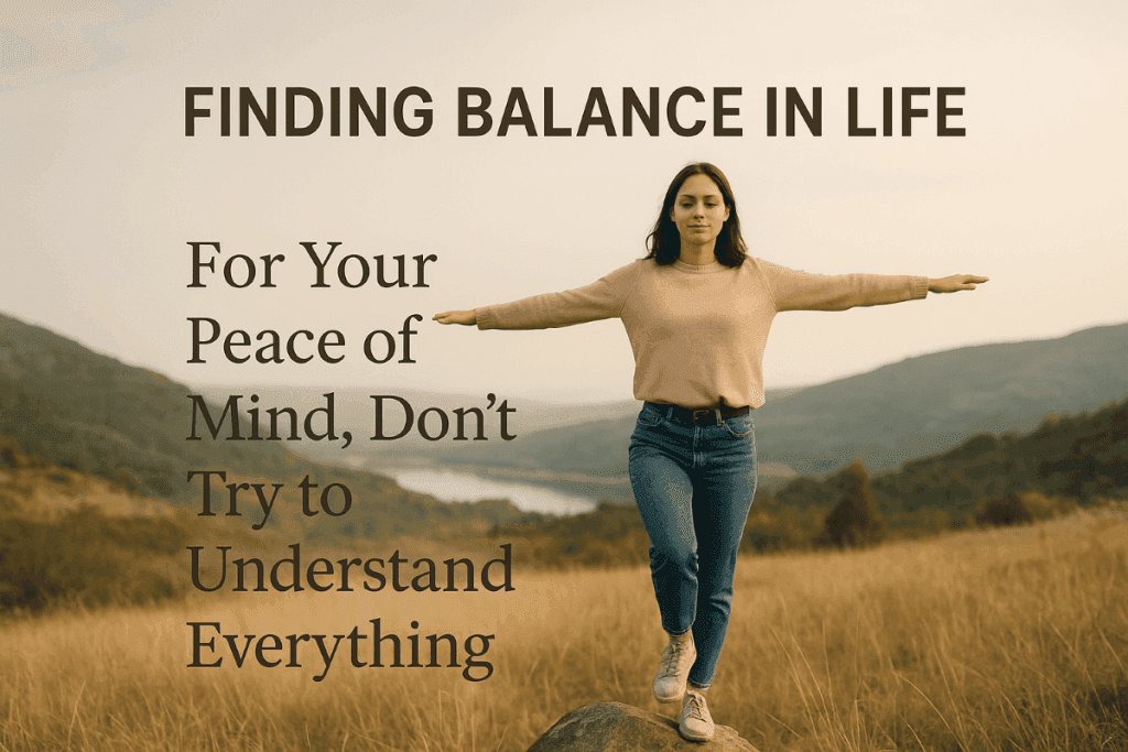 Finding Balance in Life