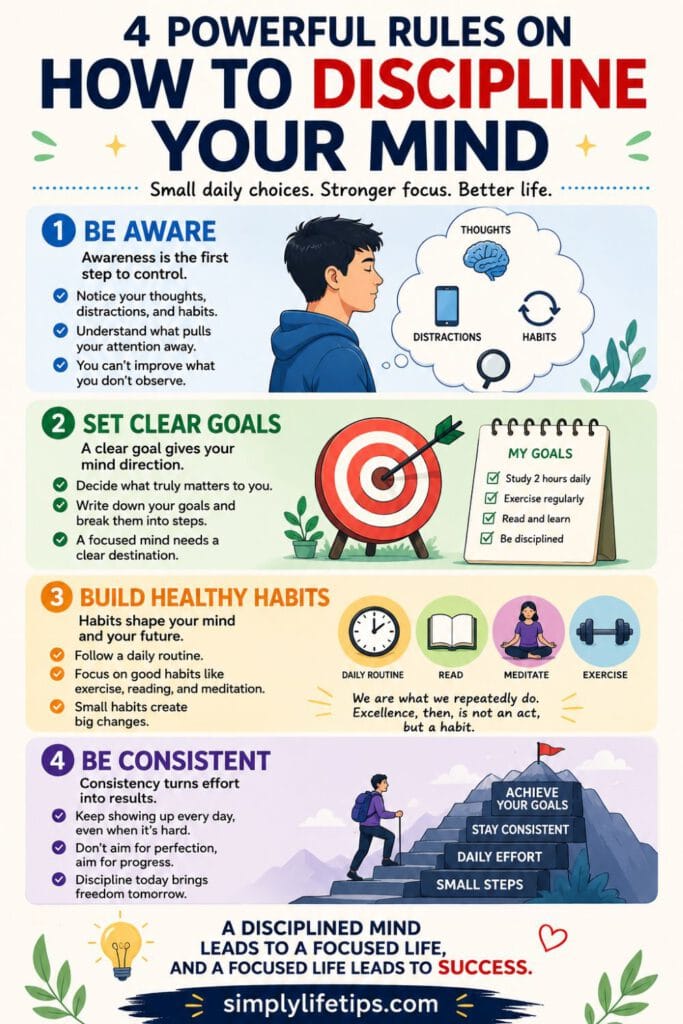 Four practical rules for developing mental discipline and focus