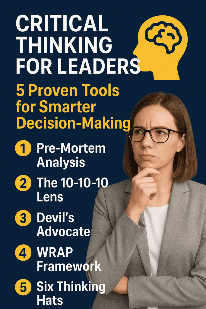 Critical Thinking for Leaders: 5 Science-Backed Tools 3 Critical Thinking for Leaders Tools