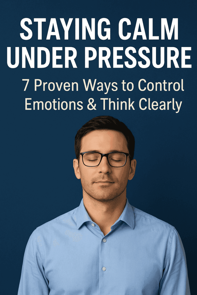 Staying Calm Under Pressure: How to Control Emotions and Think Clearly 3 Staying Calm Under Pressure