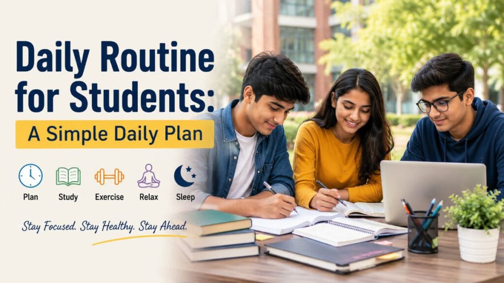 Daily routine for students with a simple daily plan