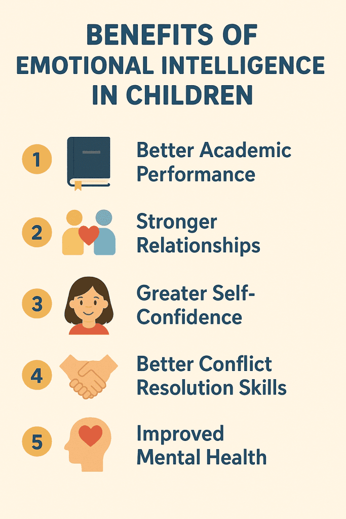 Teaching Emotional Intelligence to Children: A Lifelong Gift for Their Growth 3 Benefits of Emotional Intelligence in Children