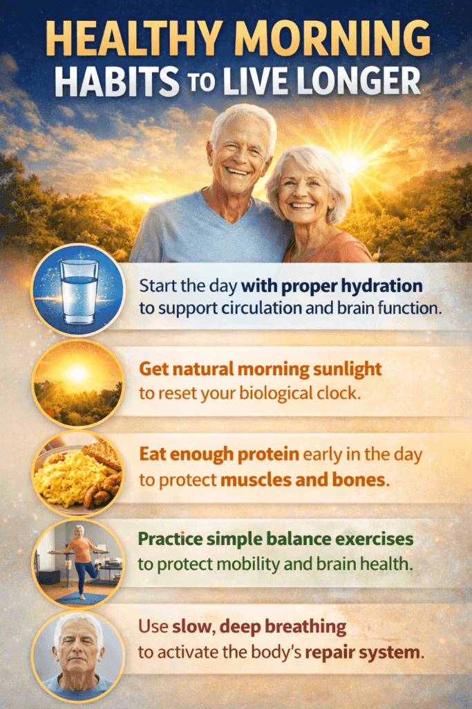 Healthy Morning Routine for Seniors | Science-Backed Habits That Add Strength, Energy, and Long Life 8 5 Healthy Morning Routine for Seniors