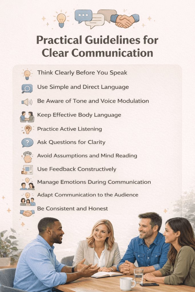 Guidelines for Clear Communication | Practical Principles to Speak, Listen, and Connect Effectively 3 Practical Guidelines for Clear Communication