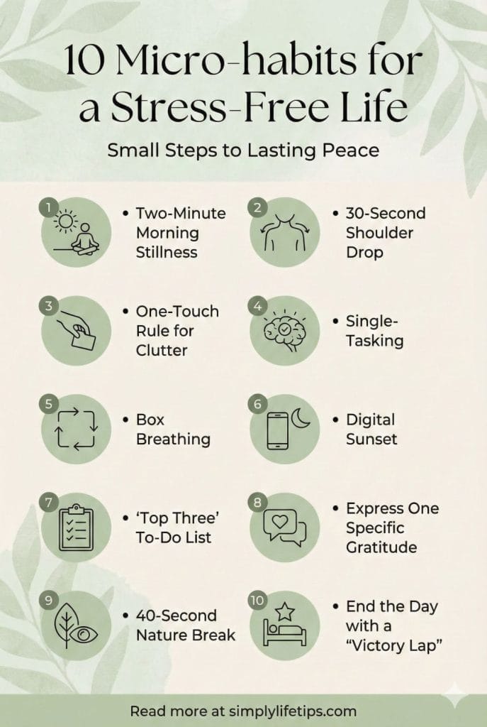 Micro-habits for a Stress-Free Life | The Ultimate Guide to Daily Peace 3 10 Micro-habits for a Stress-Free Life