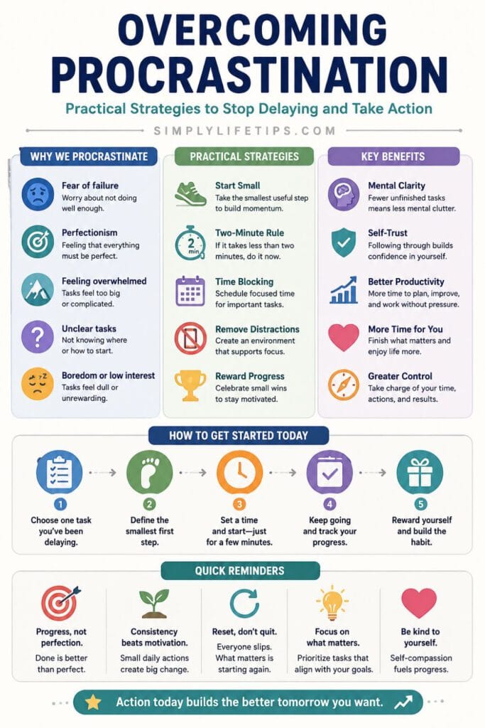 Overcoming procrastination tips and practical strategies
