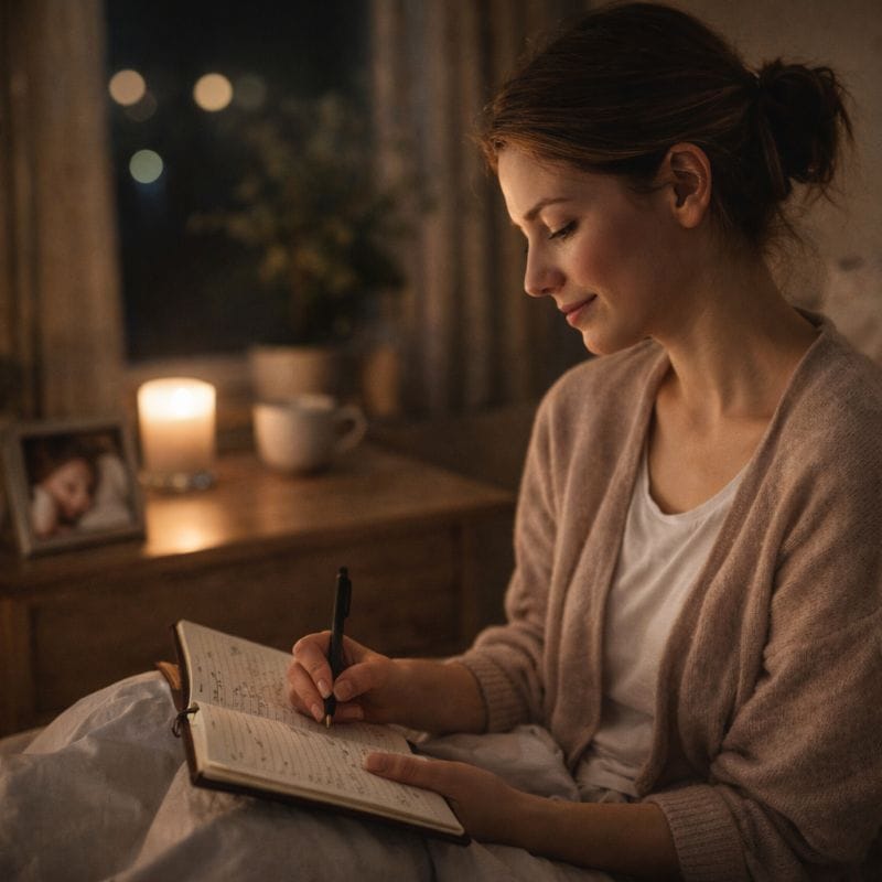 parent reflecting at night to stop yelling at your child and improve emotional regulation