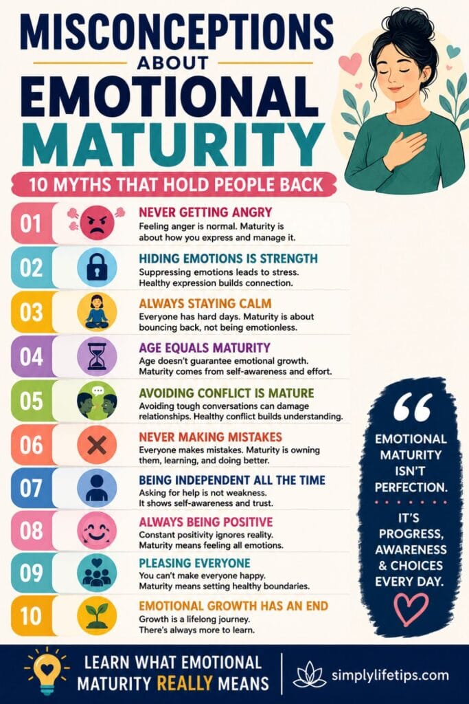 10 Misconceptions About Emotional Maturity That Hold People Back 3 10 Misconceptions About Emotional Maturity Infographic