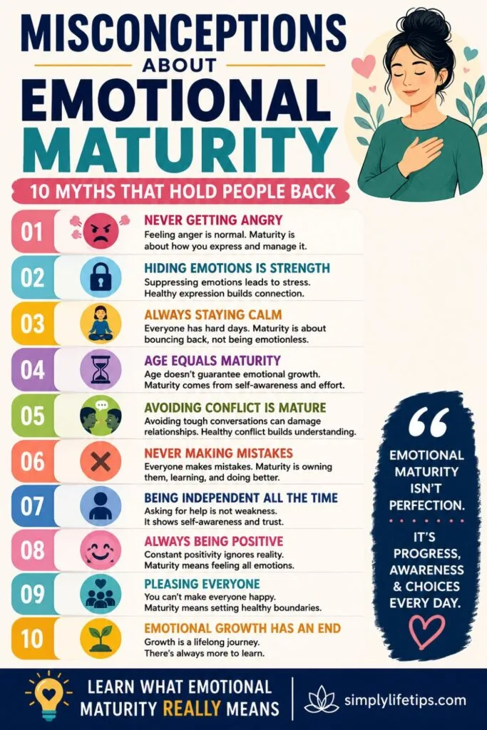 10 Misconceptions About Emotional Maturity Infographic
