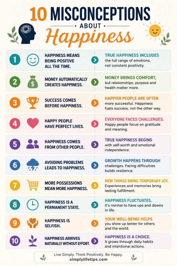 10 Misconceptions About Happiness 3 10 Misconceptions About Happiness Infographic