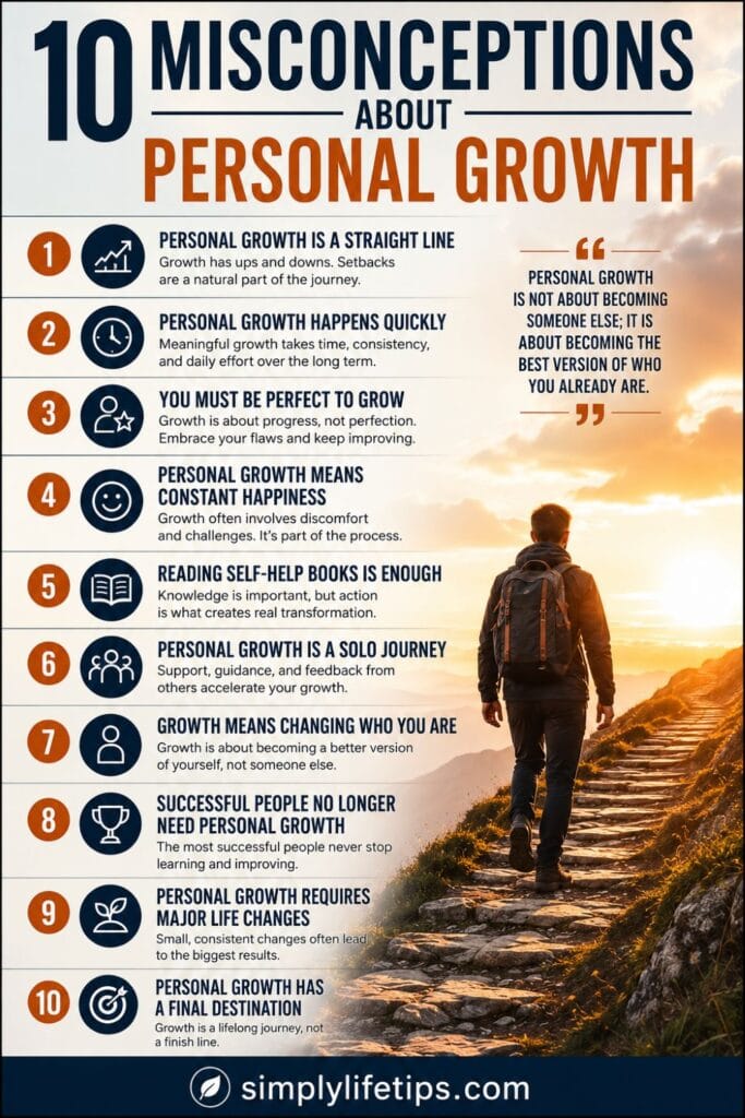 10 Misconceptions About Personal Growth Infographic