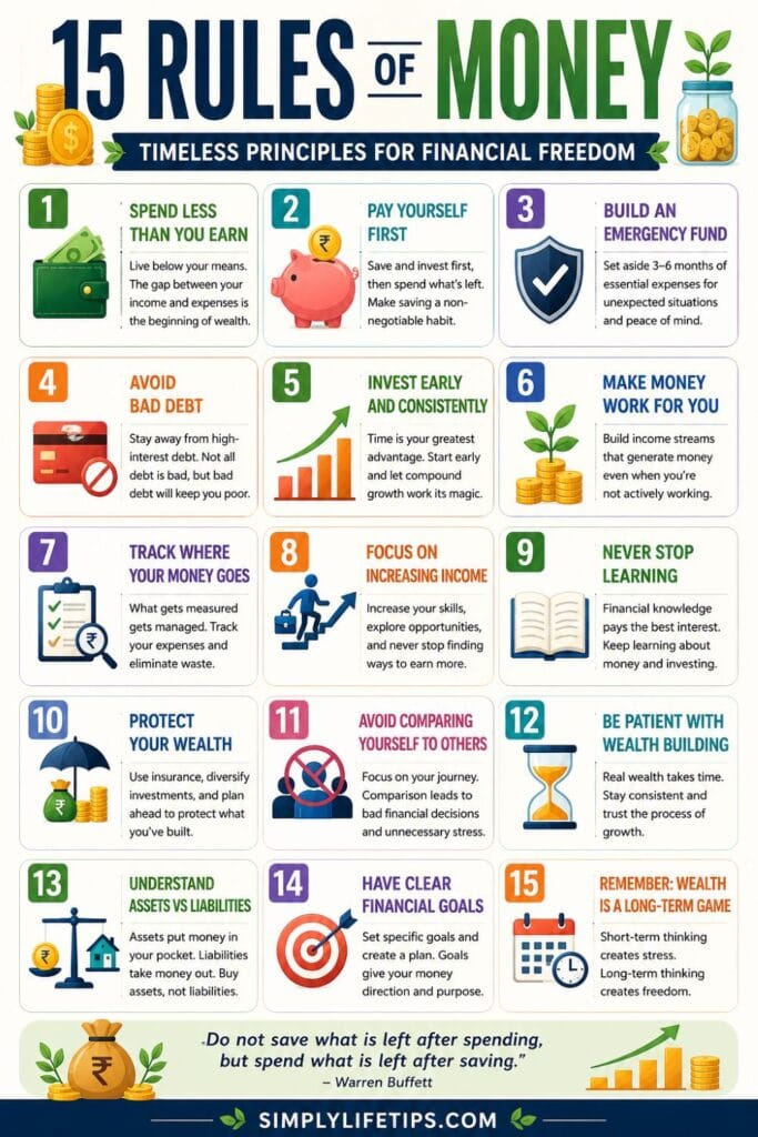15 Rules of Money for Financial Success and Wealth Building 3 15 Rules of Money Infographic