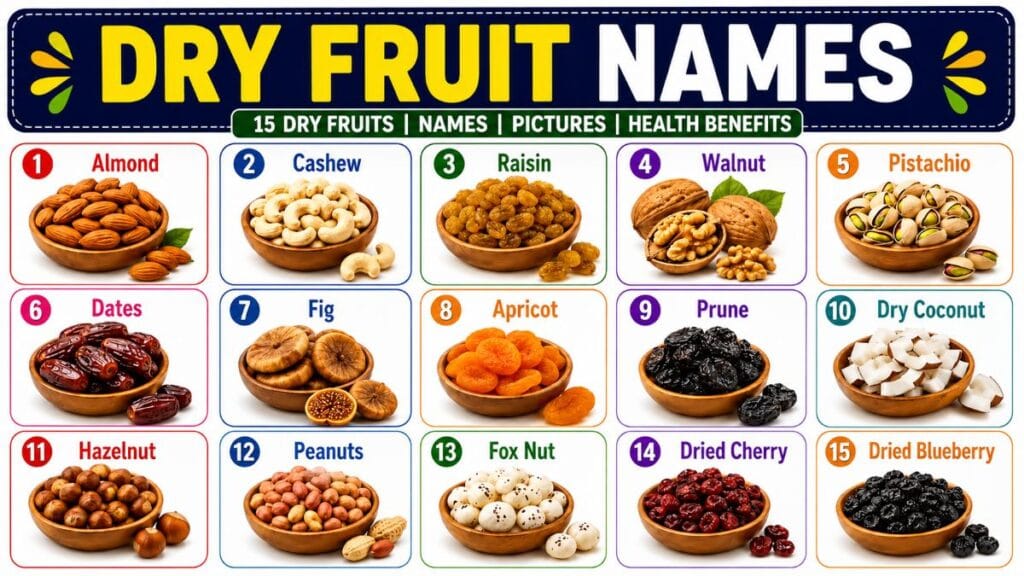 Dry Fruit Names in English