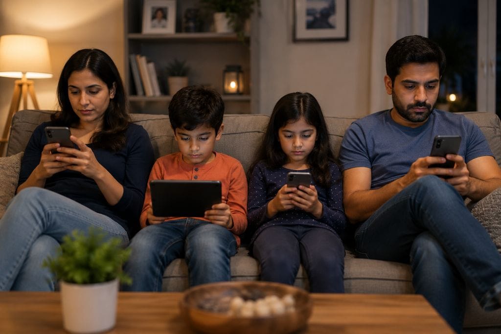 Child Concentration Problems in the Digital World 7 Reduced family interaction due to excessive screen use