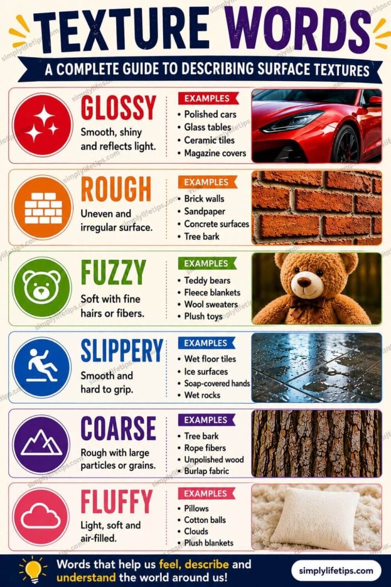 Pattern And Texture Words 10 Texture Words: Different Textures