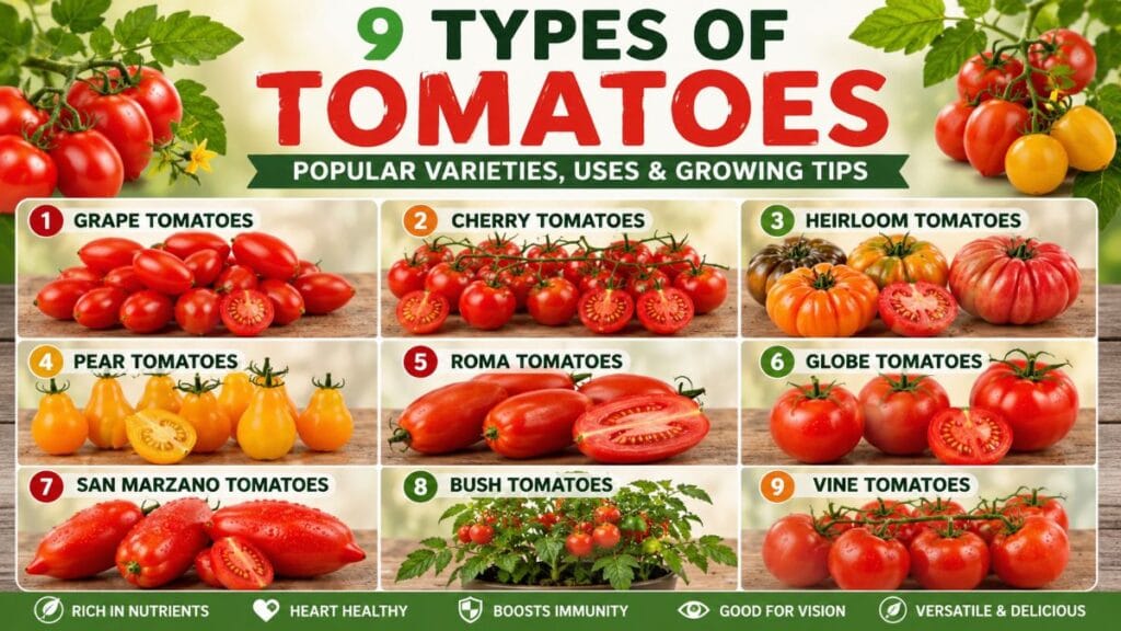 Different Types of tomatoes