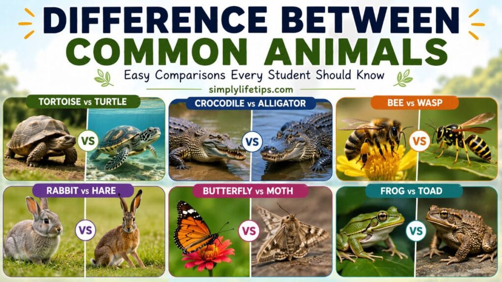 Differences Between Common Animals