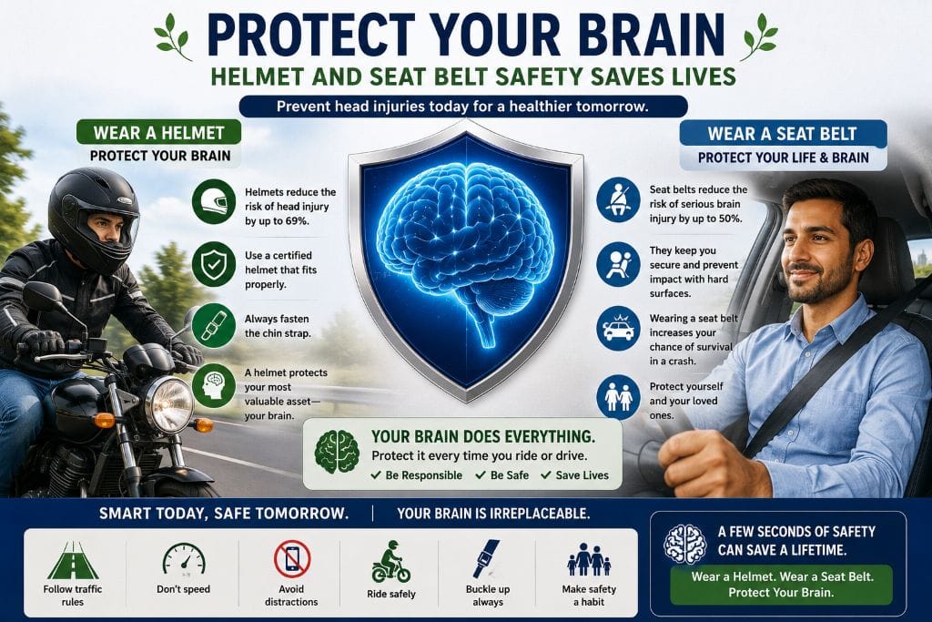 Brain Health: Protect Your Most Valuable Asset 6 Illustration explaining the FAST warning signs of stroke, including facial drooping, arm weakness, speech difficulty, and the importance of calling emergency services immediately.