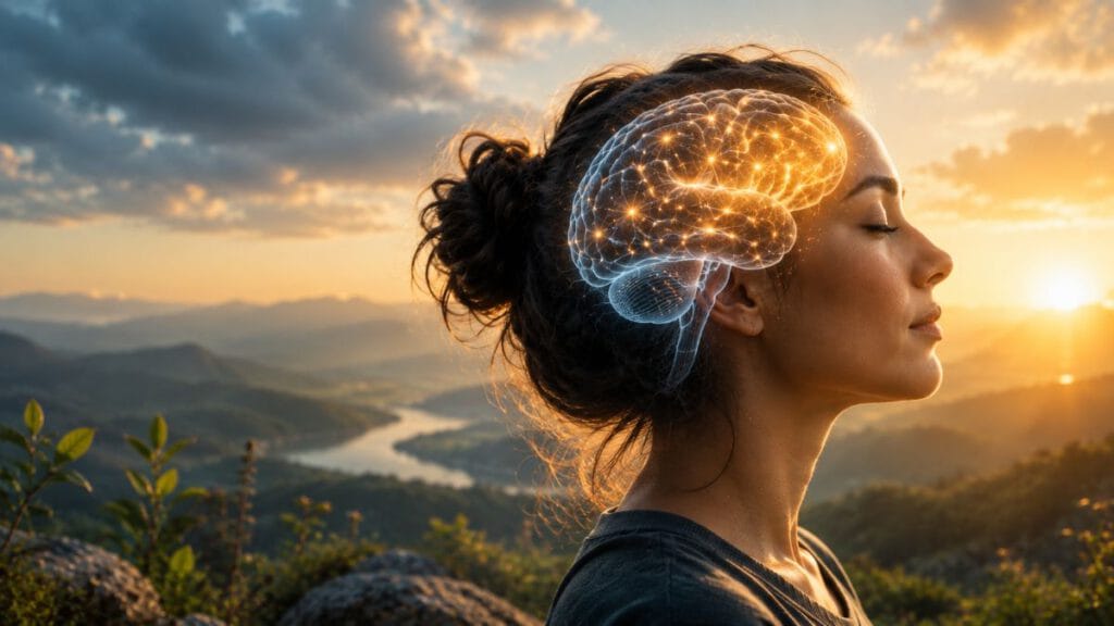Resilient brain representing mental strength and the ability to adapt to stress
