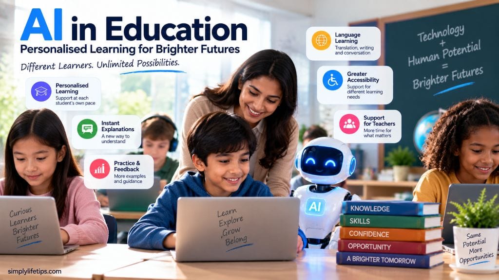 AI in Education: What Should Children Learn? 3 AI in education supporting personalised learning in a modern classroom