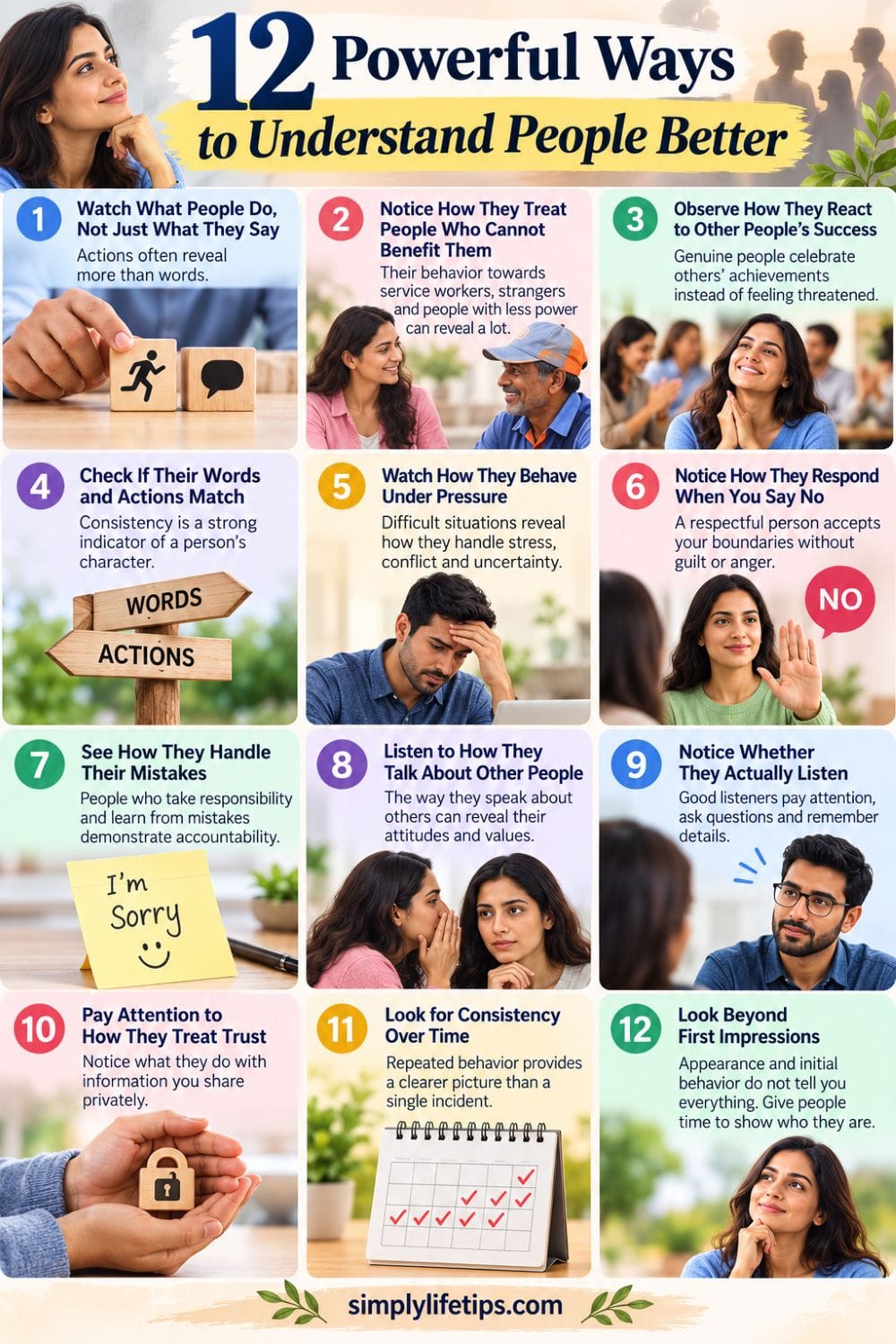 12 powerful ways to understand people better infographic