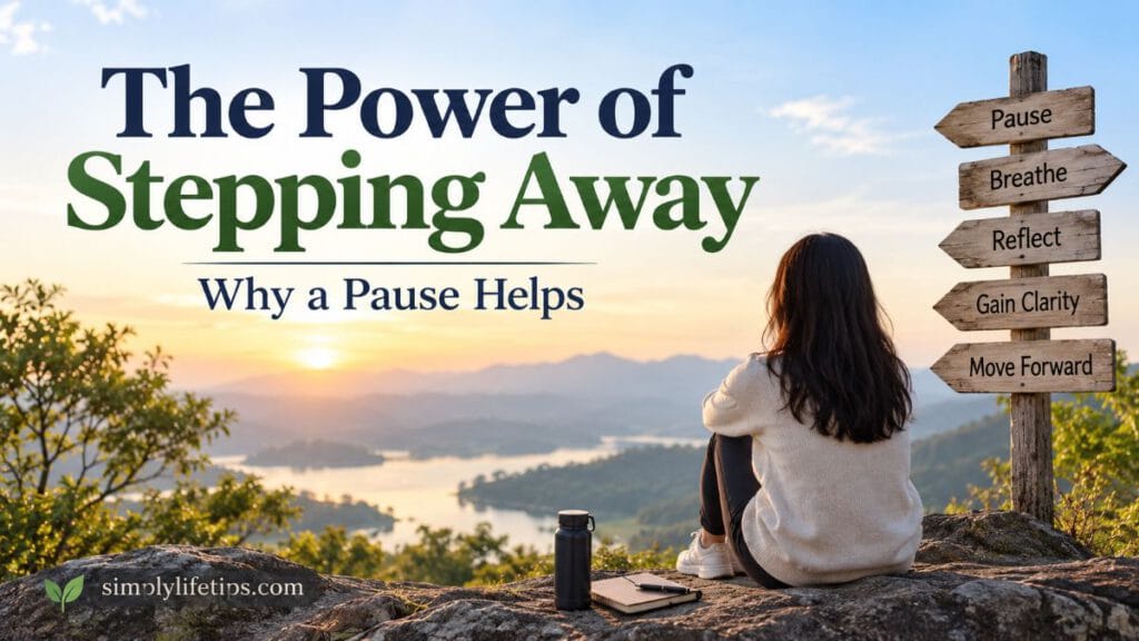 The power of stepping away and taking a pause