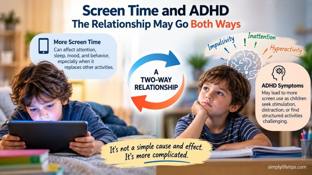Screen time and ADHD may have a two-way relationship in children