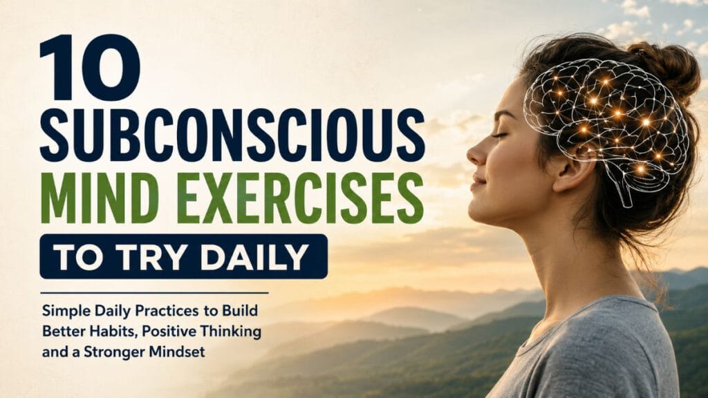 10 subconscious mind exercises to try daily for better habits and positive thinking
