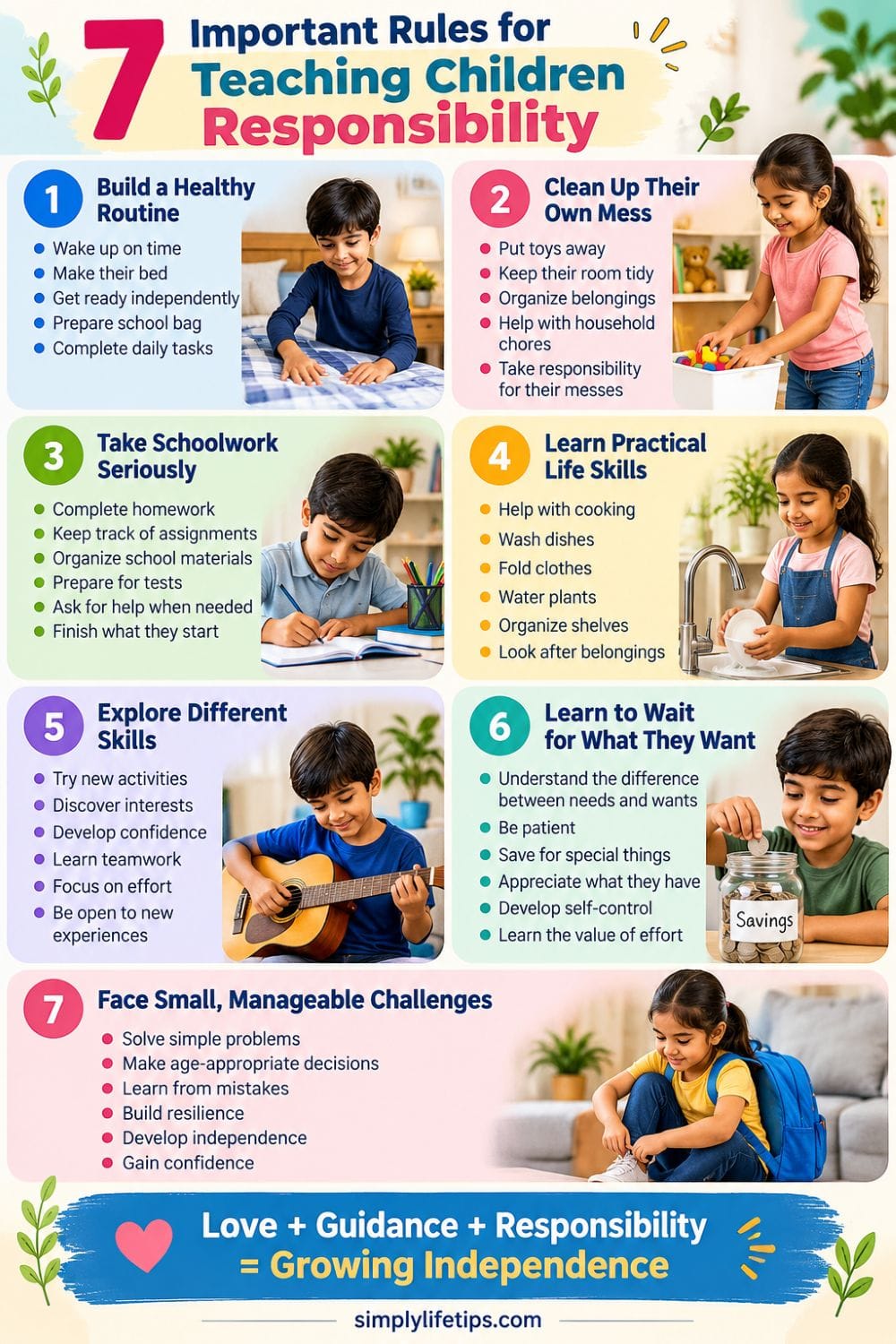 7 important rules for teaching children responsibility