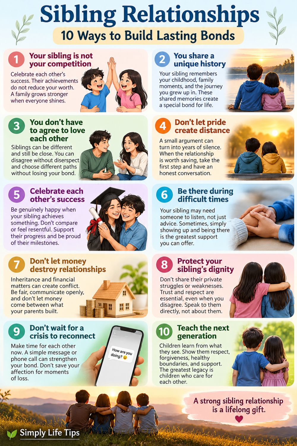 Sibling Relationships: 10 Ways to Build Lasting Bonds