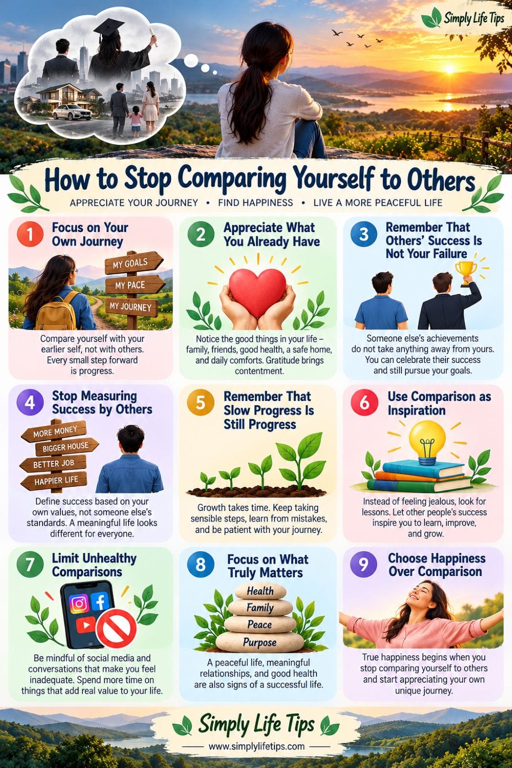 How to Stop Comparing Yourself to Others: 9 tips for happiness and personal growth