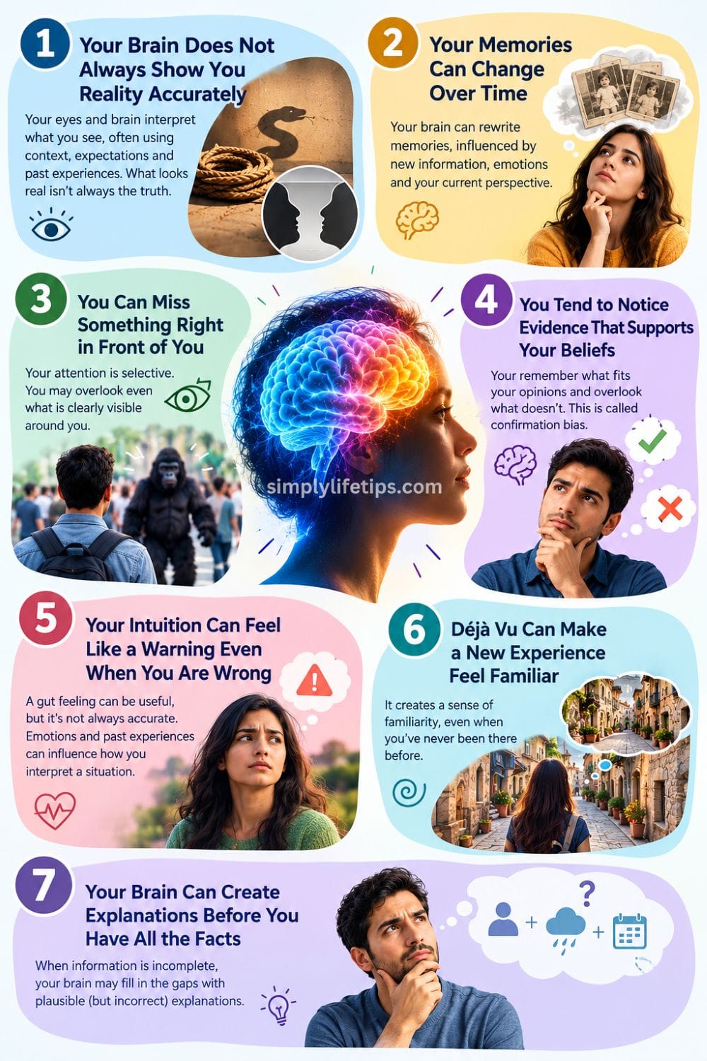 How your brain tricks you: seven ways perception, memory and thinking can mislead us
