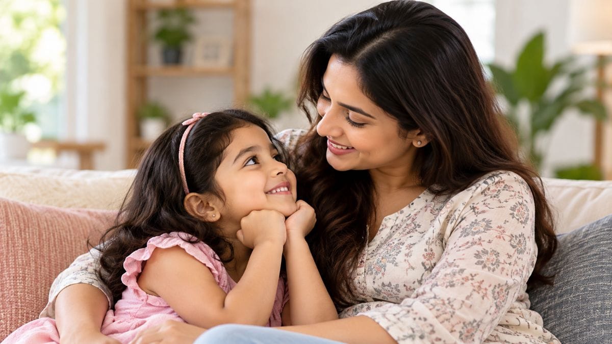 Qualities of a Good Mother: 12 Traits That Matter 1 Mother sharing a loving moment with her young daughter at home