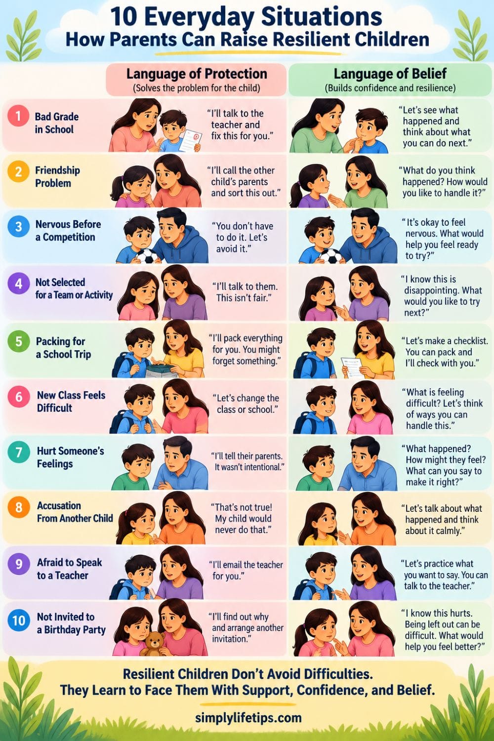 10 everyday situations that help parents raise resilient children